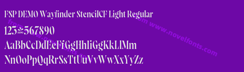 FSP DEMO Wayfinder StencilCF Light RegularPreview FSP DEMO Wayfinder StencilCF Light RegularPreview
