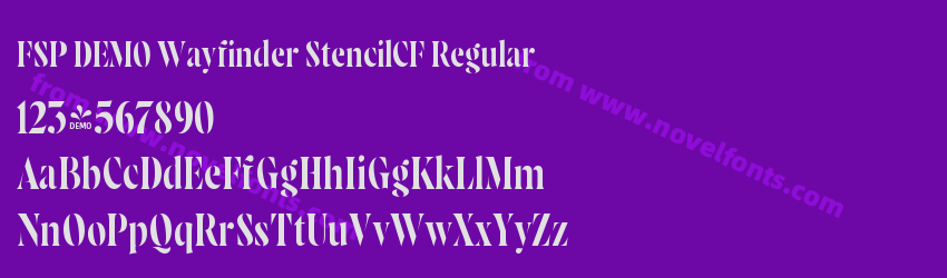 FSP DEMO Wayfinder StencilCF RegularPreview FSP DEMO Wayfinder StencilCF RegularPreview