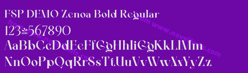 FSP DEMO Zenoa Bold RegularPreview FSP DEMO Zenoa Bold RegularPreview