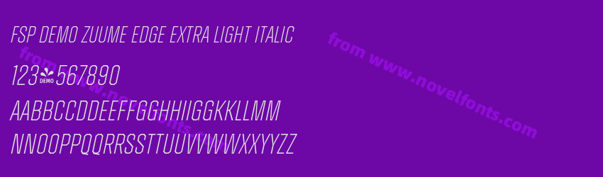 FSP DEMO Zuume Edge Extra Light ItalicPreview