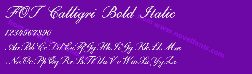 FOT Calligri Bold ItalicPreview FOT Calligri Bold ItalicPreview