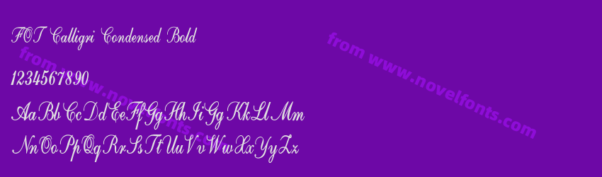 FOT Calligri Condensed BoldPreview FOT Calligri Condensed BoldPreview