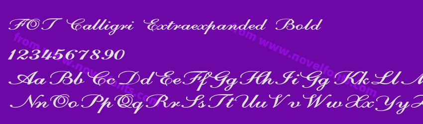 FOT Calligri Extraexpanded BoldPreview FOT Calligri Extraexpanded BoldPreview