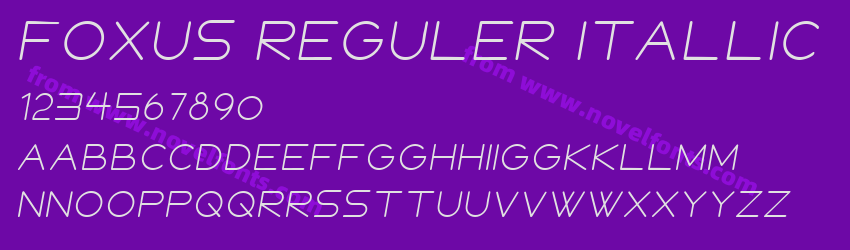 FOXUS REGULER ITALLICPreview FOXUS REGULER ITALLICPreview