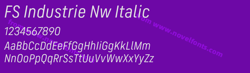 FS Industrie Nw ItalicPreview FS Industrie Nw ItalicPreview