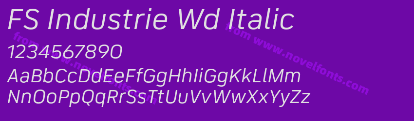 FS Industrie Wd ItalicPreview FS Industrie Wd ItalicPreview