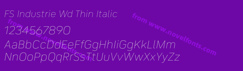FS Industrie Wd Thin ItalicPreview FS Industrie Wd Thin ItalicPreview