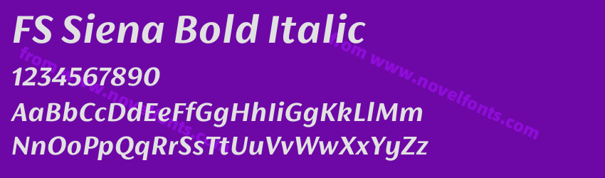 FS Siena Bold ItalicPreview FS Siena Bold ItalicPreview