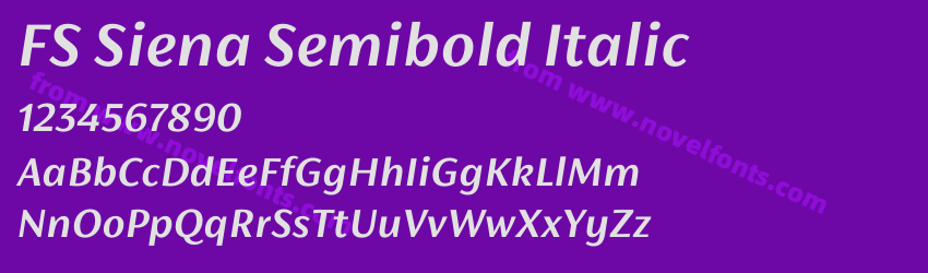 FS Siena Semibold ItalicPreview