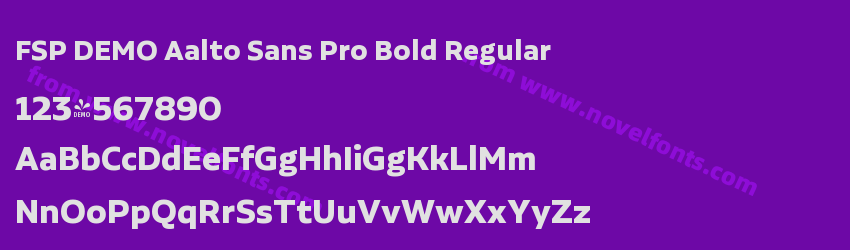 FSP DEMO Aalto Sans Pro Bold RegularPreview