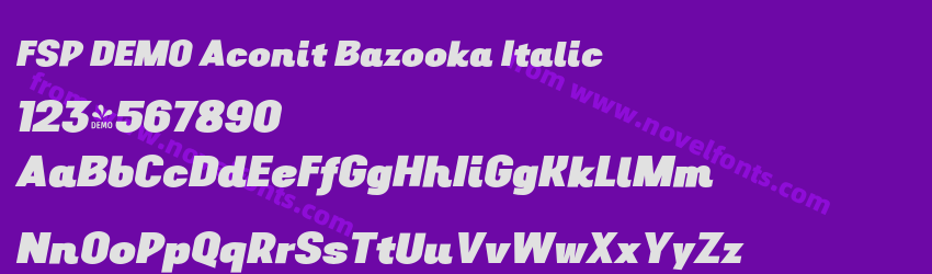 FSP DEMO Aconit Bazooka ItalicPreview FSP DEMO Aconit Bazooka ItalicPreview