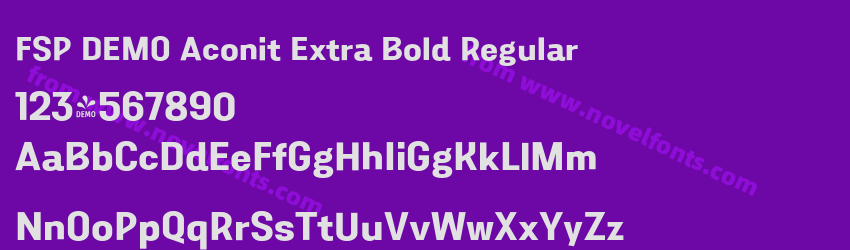 FSP DEMO Aconit Extra Bold RegularPreview FSP DEMO Aconit Extra Bold RegularPreview
