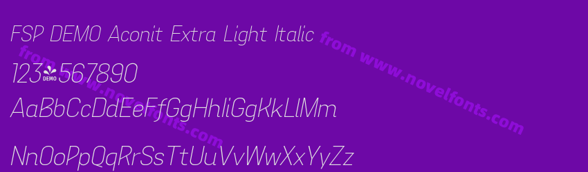 FSP DEMO Aconit Extra Light ItalicPreview