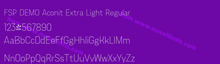 FSP DEMO Aconit Extra Light RegularPreview FSP DEMO Aconit Extra Light RegularPreview