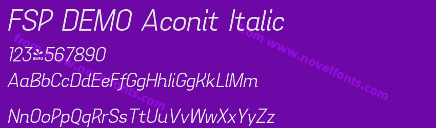 FSP DEMO Aconit ItalicPreview FSP DEMO Aconit ItalicPreview