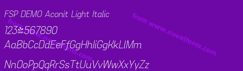 FSP DEMO Aconit Light ItalicPreview FSP DEMO Aconit Light ItalicPreview