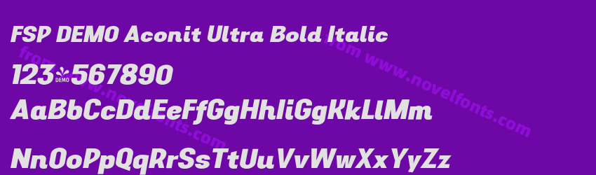 FSP DEMO Aconit Ultra Bold ItalicPreview FSP DEMO Aconit Ultra Bold ItalicPreview