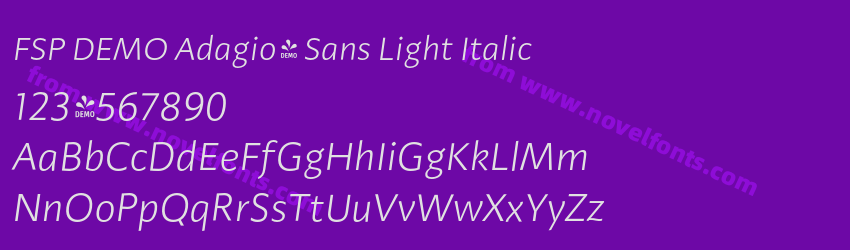 FSP DEMO Adagio_ Sans Light ItalicPreview FSP DEMO Adagio_ Sans Light ItalicPreview