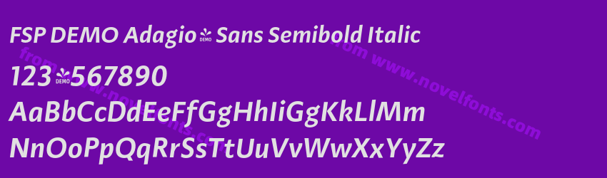 FSP DEMO Adagio_ Sans Semibold ItalicPreview