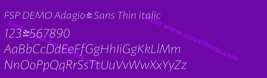 FSP DEMO Adagio_ Sans Thin ItalicPreview FSP DEMO Adagio_ Sans Thin ItalicPreview