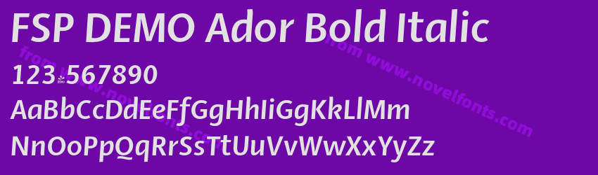 FSP DEMO Ador Bold ItalicPreview FSP DEMO Ador Bold ItalicPreview
