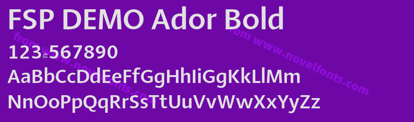 FSP DEMO Ador BoldPreview FSP DEMO Ador BoldPreview