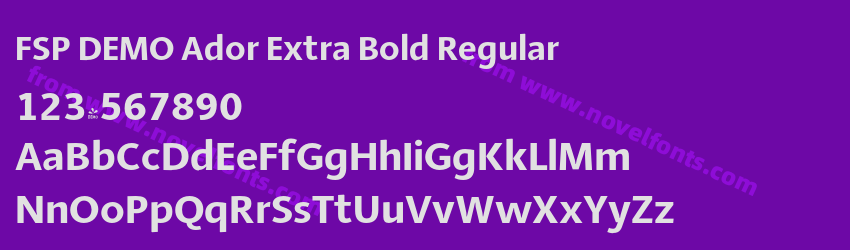 FSP DEMO Ador Extra Bold RegularPreview FSP DEMO Ador Extra Bold RegularPreview