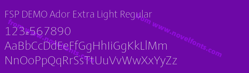 FSP DEMO Ador Extra Light RegularPreview FSP DEMO Ador Extra Light RegularPreview
