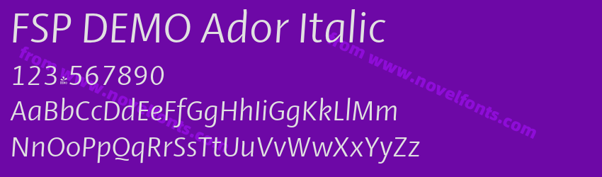 FSP DEMO Ador ItalicPreview FSP DEMO Ador ItalicPreview