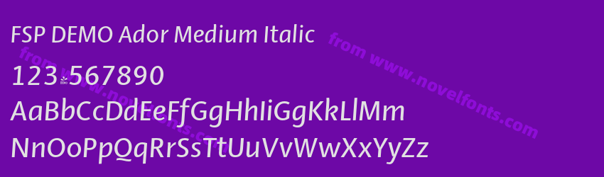 FSP DEMO Ador Medium ItalicPreview FSP DEMO Ador Medium ItalicPreview