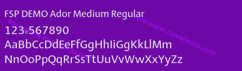 FSP DEMO Ador Medium RegularPreview FSP DEMO Ador Medium RegularPreview
