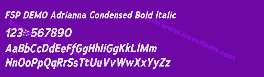 FSP DEMO Adrianna Condensed Bold ItalicPreview FSP DEMO Adrianna Condensed Bold ItalicPreview