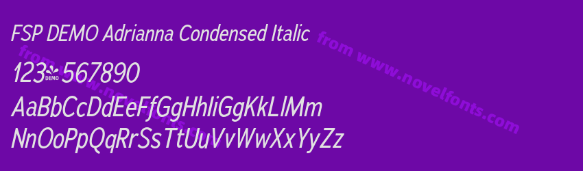 FSP DEMO Adrianna Condensed ItalicPreview FSP DEMO Adrianna Condensed ItalicPreview