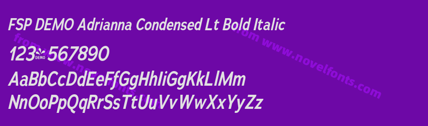 FSP DEMO Adrianna Condensed Lt Bold ItalicPreview
