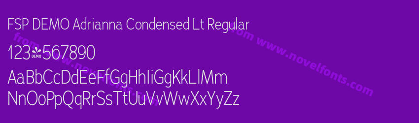 FSP DEMO Adrianna Condensed Lt RegularPreview FSP DEMO Adrianna Condensed Lt RegularPreview