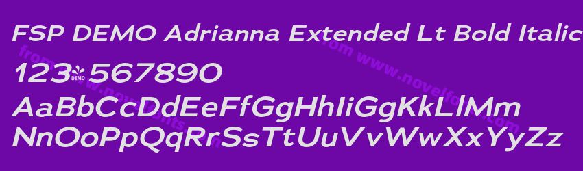 FSP DEMO Adrianna Extended Lt Bold ItalicPreview FSP DEMO Adrianna Extended Lt Bold ItalicPreview
