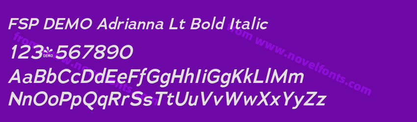FSP DEMO Adrianna Lt Bold ItalicPreview FSP DEMO Adrianna Lt Bold ItalicPreview