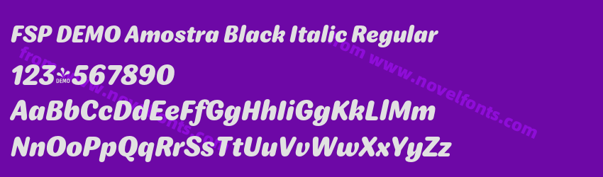 FSP DEMO Amostra Black Italic RegularPreview FSP DEMO Amostra Black Italic RegularPreview