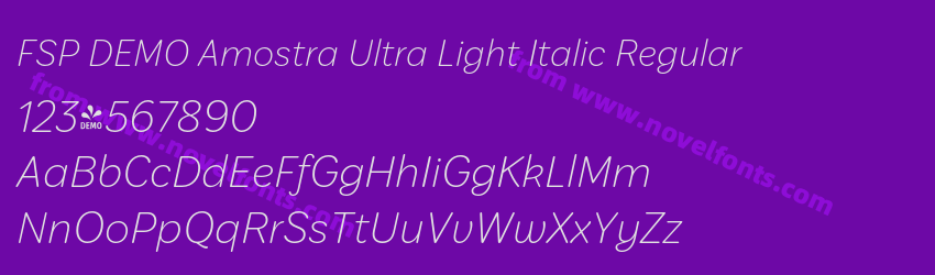 FSP DEMO Amostra Ultra Light Italic RegularPreview FSP DEMO Amostra Ultra Light Italic RegularPreview