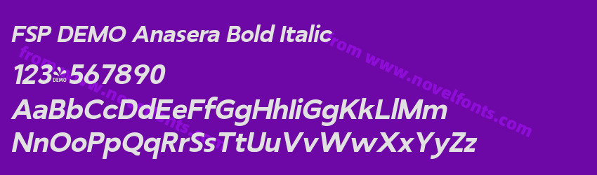 FSP DEMO Anasera Bold ItalicPreview FSP DEMO Anasera Bold ItalicPreview
