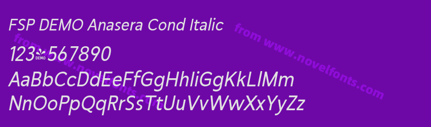 FSP DEMO Anasera Cond ItalicPreview FSP DEMO Anasera Cond ItalicPreview