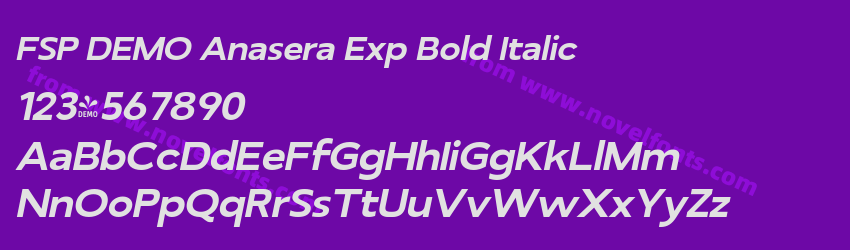 FSP DEMO Anasera Exp Bold ItalicPreview