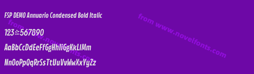 FSP DEMO Annuario Condensed Bold ItalicPreview FSP DEMO Annuario Condensed Bold ItalicPreview