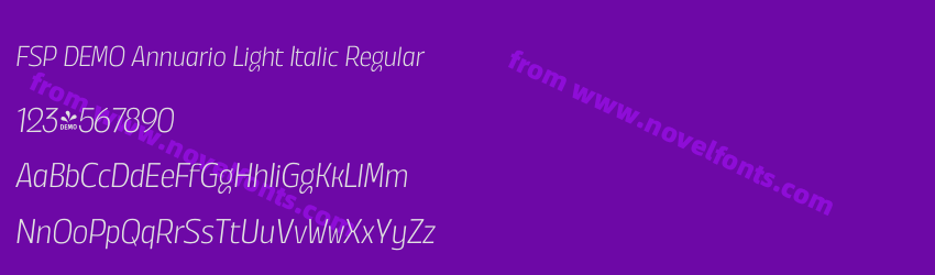 FSP DEMO Annuario Light Italic RegularPreview FSP DEMO Annuario Light Italic RegularPreview