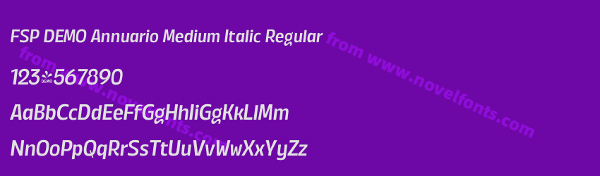 FSP DEMO Annuario Medium Italic RegularPreview
