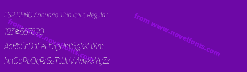 FSP DEMO Annuario Thin Italic RegularPreview FSP DEMO Annuario Thin Italic RegularPreview