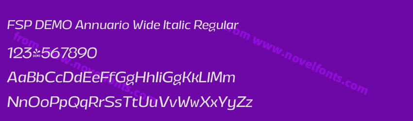 FSP DEMO Annuario Wide Italic RegularPreview