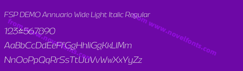 FSP DEMO Annuario Wide Light Italic RegularPreview FSP DEMO Annuario Wide Light Italic RegularPreview