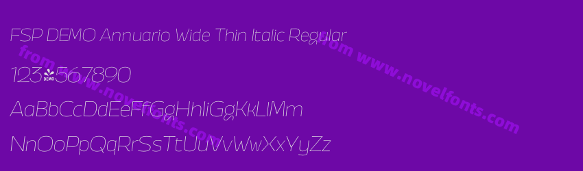 FSP DEMO Annuario Wide Thin Italic RegularPreview FSP DEMO Annuario Wide Thin Italic RegularPreview