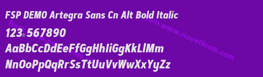 FSP DEMO Artegra Sans Cn Alt Bold ItalicPreview
